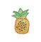 Shimmery Pineapple Fruit Applique, Embroidered, Iron on Patch, DIY Personalized Gifts